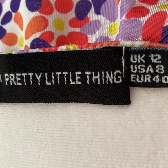 PrettyLittleThing Floral stretch lingerie slip dress Womens sleep gown Ruffles 8 - Picture 5 of 6